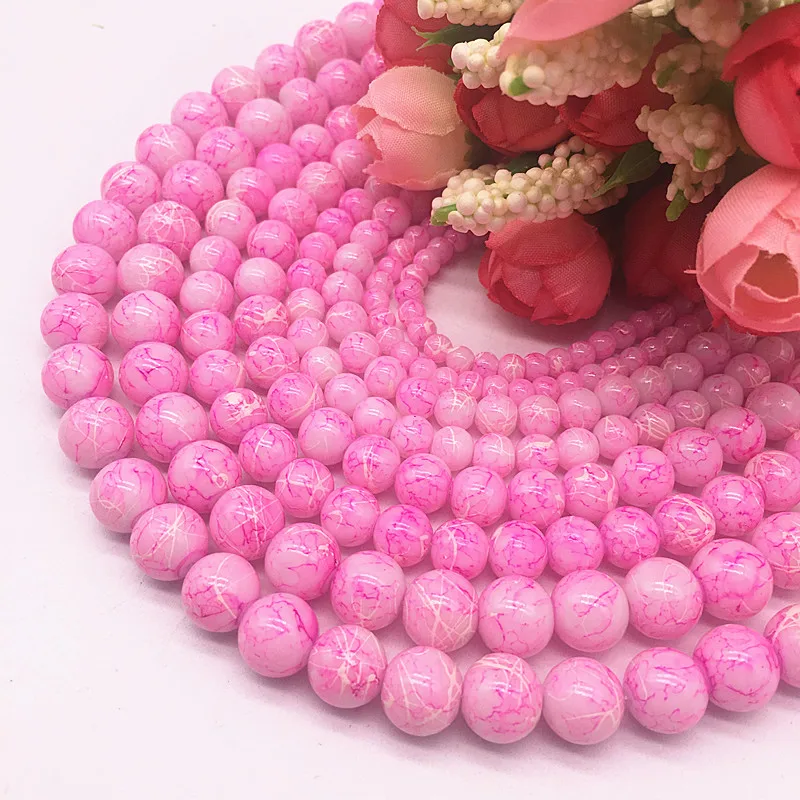 Wholesale 4/6/8/10mm Pull White Silk Glass Beads Loose Spacer Beads Painted Charm For Jewellery Making DIY Bracelet&Necklace #21
Wholesale 4/6/8/10mm Pull White Silk Glass Beads Loose Spacer Beads Painted Charm For Jewellery Making DIY Bracelet&Necklace #21