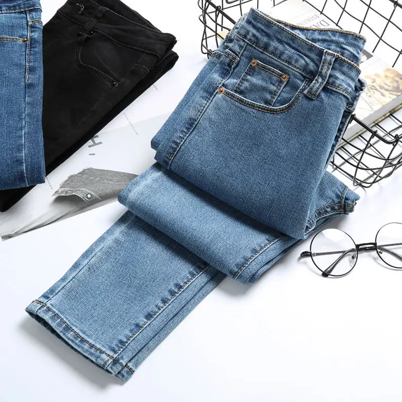 Skinny Jeans Women Plus Size Pencil Pants Black High Waist Jeans Femme Vintage Casual Streetwear Office Ladies Denim Jeans Q1308
Skinny Jeans Women Plus Size Pencil Pants Black High Waist Jeans Femme Vintage Casual Streetwear Office Ladies Denim Jeans Q1308