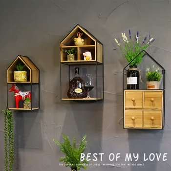 Simple Nordic iron wooden house racks wall creative lattice living room solid wood decoration store wall hanging
Simple Nordic iron wooden house racks wall creative lattice living room solid wood decoration store wall hanging
