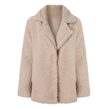 2020 autumn and winter women coats European and American explosions plush hot lapels solid color long-sleeved jacket SLM89037
2020 autumn and winter women coats European and American explosions plush hot lapels solid color long-sleeved jacket SLM89037