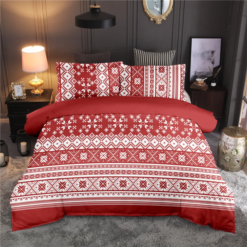 Snowflake Christmas Printing Bedding Set Pillowcase Duvet Cover Set Comforter Cover 2/3 Pcs Bed Linen Home Textile
Snowflake Christmas Printing Bedding Set Pillowcase Duvet Cover Set Comforter Cover 2/3 Pcs Bed Linen Home Textile