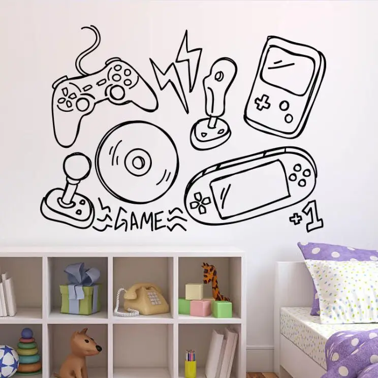 Games Wall Sticker Video Game Controller Vinyl Wall Decal Boys Play Room Decor Gamers Style Wall Art Mural Vinyl Art AY1012
Games Wall Sticker Video Game Controller Vinyl Wall Decal Boys Play Room Decor Gamers Style Wall Art Mural Vinyl Art AY1012