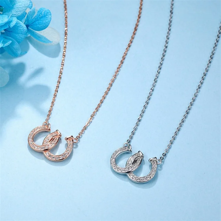 Necklace 925 Sterling Silver Lucky Double Horse Hoof Pendants Horseshoe Necklaces For Women Fashion Jewelry Christmas Gifts
Necklace 925 Sterling Silver Lucky Double Horse Hoof Pendants Horseshoe Necklaces For Women Fashion Jewelry Christmas Gifts