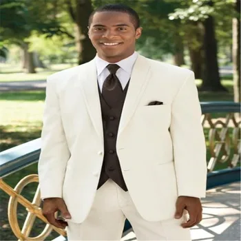 Custom Business Men's Tuxedo for Elegant Style White/Ivory Men's Wedding Dress (Jacket + Pants + Vest + Tie)
Custom Business Men's Tuxedo for Elegant Style White/Ivory Men's Wedding Dress (Jacket + Pants + Vest + Tie)