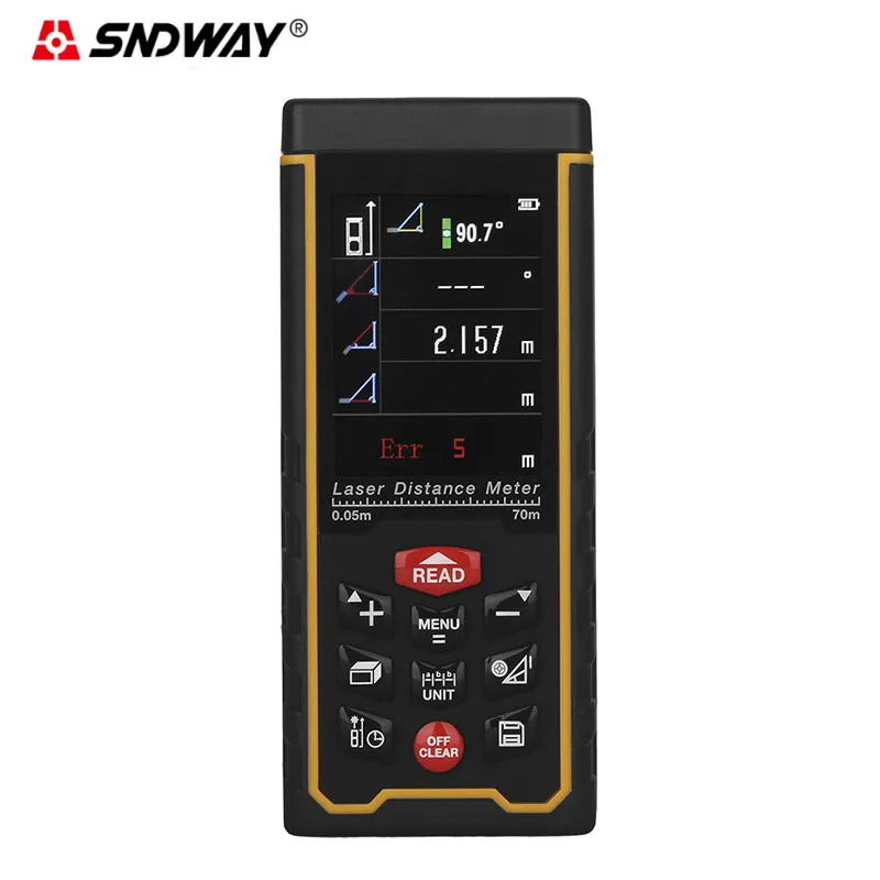 SNDWAY SW-S70 70m Digital Laser Distance Meter Rangefinder Measure Tool Professional