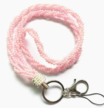 New Fashion Pink Color Pearl Neck Lanyard Bling Crystal Lanyard For ID Name Badge Holder Key Holder With Lobster Clasp 1pcs
New Fashion Pink Color Pearl Neck Lanyard Bling Crystal Lanyard For ID Name Badge Holder Key Holder With Lobster Clasp 1pcs