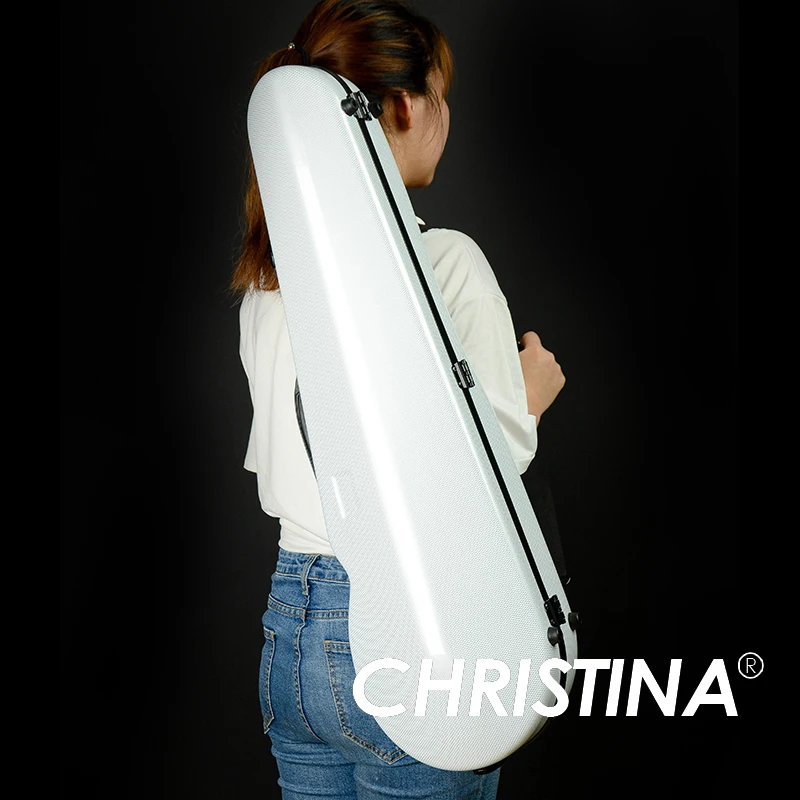 High quality Italy Christina violin case 4/4 violin carbon fiberglass case white color Violin accessories
High quality Italy Christina violin case 4/4 violin carbon fiberglass case white color Violin accessories
