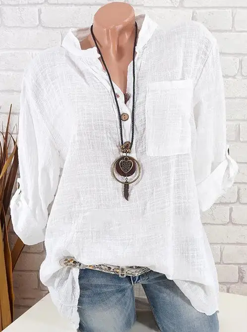 Women's spring and summer new solid color leisure Standing collar Five-point sleeve pocket shirt
Women's spring and summer new solid color leisure Standing collar Five-point sleeve pocket shirt