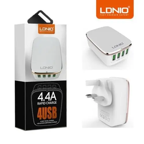 Original LDNIO A4404 4 USB Ports 4.4A EU UK AU US Plugs Wall Travel Charger Adapter For iphone Samsung s8 s9 Huawei LG
Original LDNIO A4404 4 USB Ports 4.4A EU UK AU US Plugs Wall Travel Charger Adapter For iphone Samsung s8 s9 Huawei LG