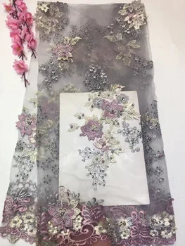 Hot African Lace Fabric High Quality Nigerian French Swiss voile With Beads Mesh Lace Fabrics 5 Yards For Wedding Dress A1196
Hot African Lace Fabric High Quality Nigerian French Swiss voile With Beads Mesh Lace Fabrics 5 Yards For Wedding Dress A1196