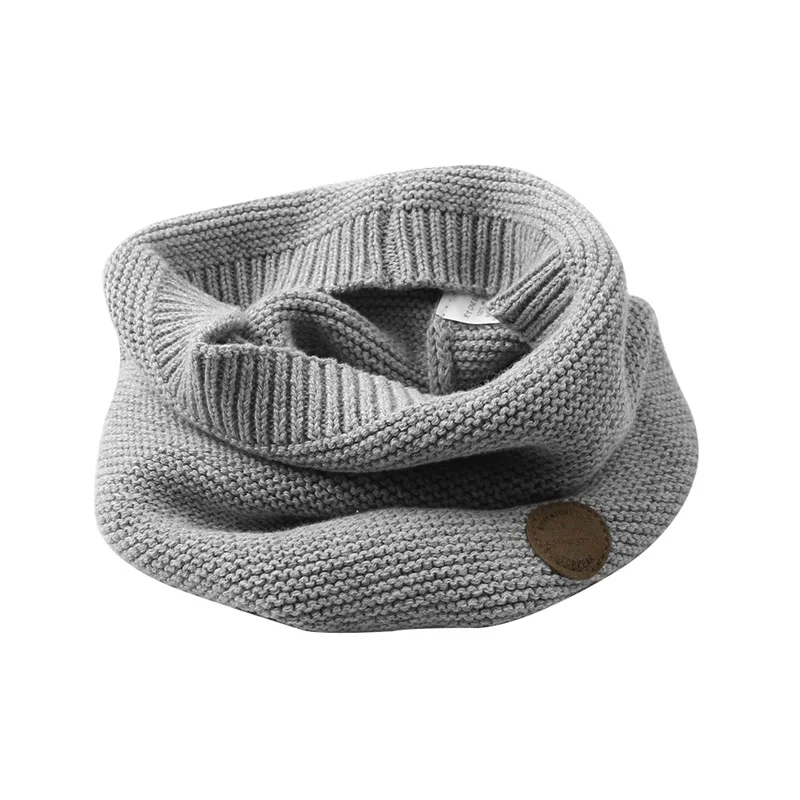 Cotton Soft Baby Scarf Casual Knitted Kids Safe Collar Scarf Solid Warm Baby Girls Scarf Autumn Winter 1-5Y Baby Boys Clothing (3)