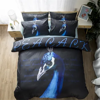 New fashion simple style quilt cover digital printing peacock pattern bedding set US Australia UK country size 3PCS bedclothes
New fashion simple style quilt cover digital printing peacock pattern bedding set US Australia UK country size 3PCS bedclothes