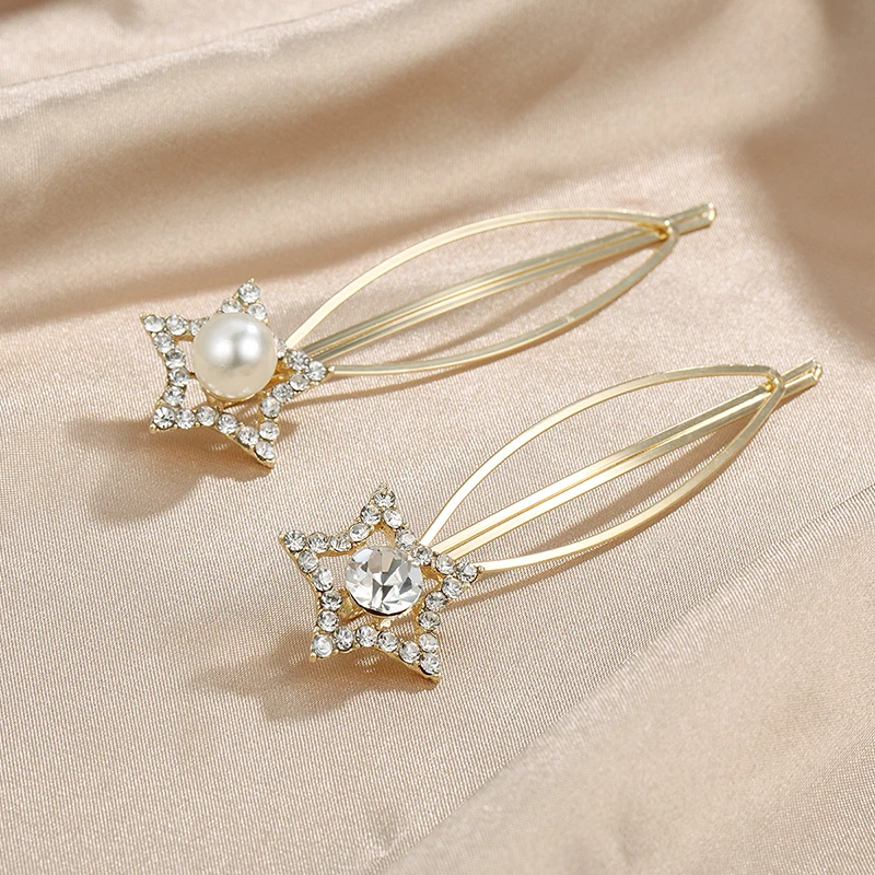 CHIMERA Star Hairpin 2pcs/set Beaded Rhinestone Hollow Geometric Hair Accessories Simple Gold Metal Hair Clips for Women Girls
CHIMERA Star Hairpin 2pcs/set Beaded Rhinestone Hollow Geometric Hair Accessories Simple Gold Metal Hair Clips for Women Girls