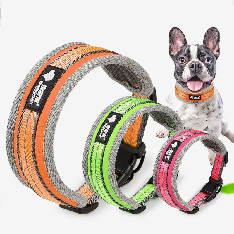 Medium & Large Dog Collar Soft Widen Nylon Mesh Padded Reflective Pet Training Collar for Gold Retriever Labrador Husky Pug
Medium & Large Dog Collar Soft Widen Nylon Mesh Padded Reflective Pet Training Collar for Gold Retriever Labrador Husky Pug