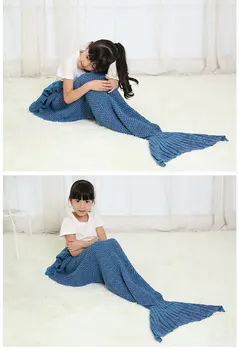 Wholesale 140cm*70cm For children Mermaid blanket Knitted blankets Air conditioning blanket Sofa blanket 
Wholesale 140cm*70cm For children Mermaid blanket Knitted blankets Air conditioning blanket Sofa blanket
