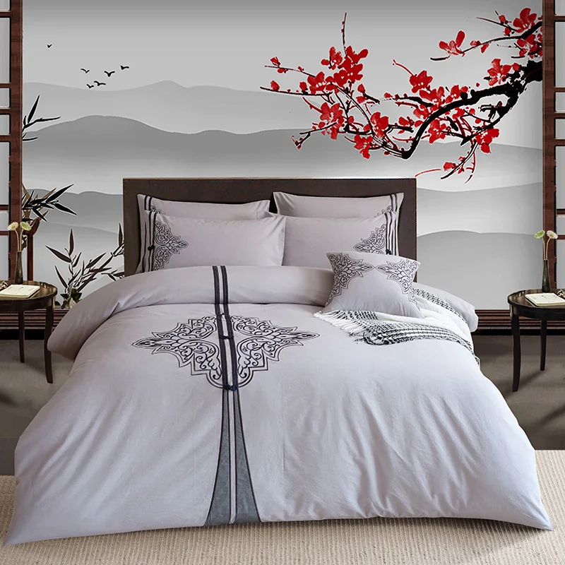 Traditional Embroidered Oriental Retro Style Bedding set 4Pcs King Queen size Bed/Fit sheet set Duvet/Quilt cover Pillow shams
Traditional Embroidered Oriental Retro Style Bedding set 4Pcs King Queen size Bed/Fit sheet set Duvet/Quilt cover Pillow shams