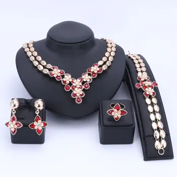 Wedding Women Rhinestones 6 Colors Crystal Jewelry Sets Bridal Party Accessories Gold Color Necklace African Beads Jewerly Sets
Wedding Women Rhinestones 6 Colors Crystal Jewelry Sets Bridal Party Accessories Gold Color Necklace African Beads Jewerly Sets