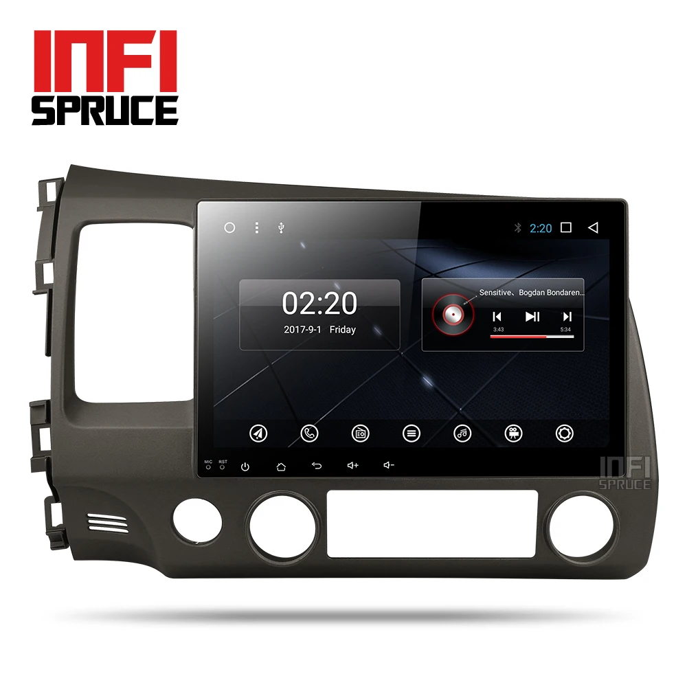 Infispruce 2G android автомобильный dvd gps плеер для honda civic 2006 2011 с радио навигационная