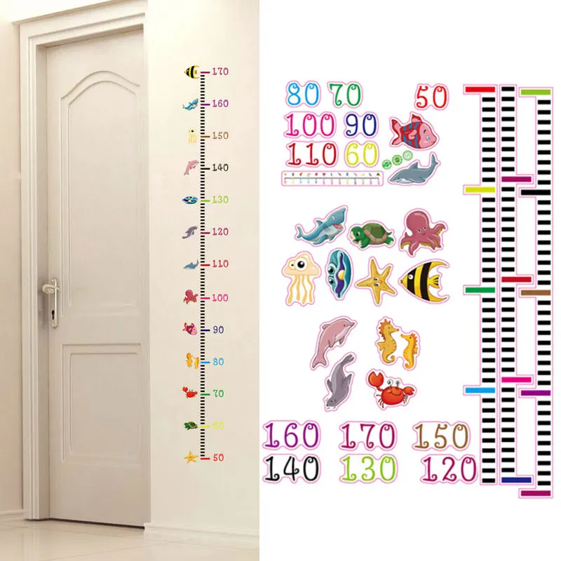 Cartoon Measure Wall Stickers For Kids Rooms Seabed Animals Height Chart Ruler Decals Nursery Home Decor
Cartoon Measure Wall Stickers For Kids Rooms Seabed Animals Height Chart Ruler Decals Nursery Home Decor