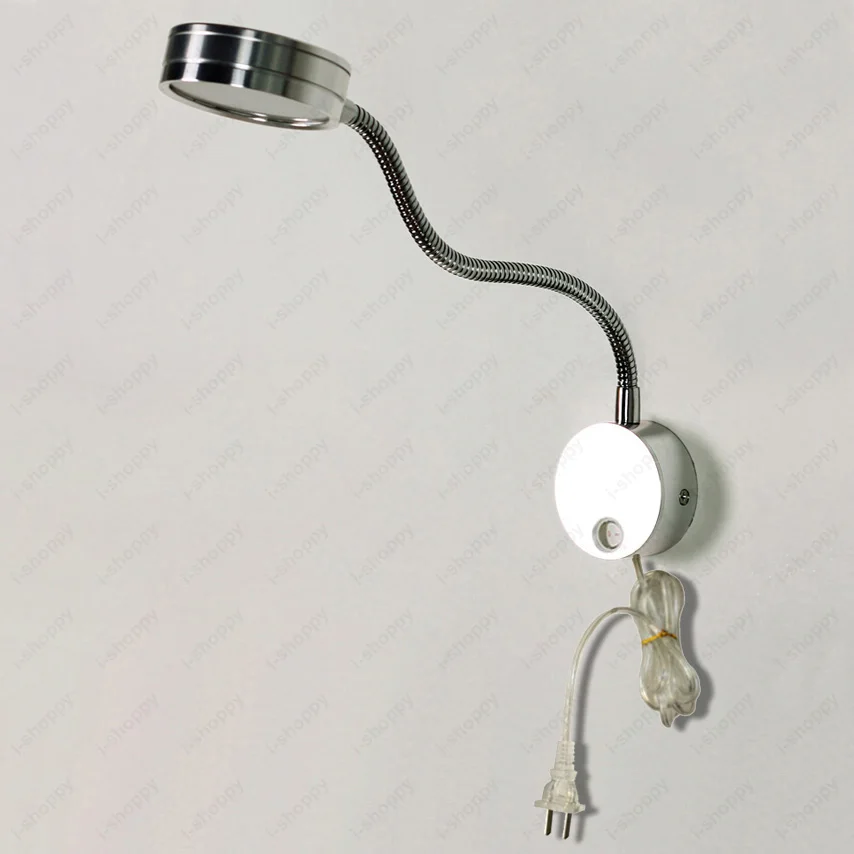 3W/5W LED Wall Sconce Lamp Picture Light Fixture Night Lighting Flexible Pipe On/Off Button + Plug Silver Shell Bedroom Hotel
3W/5W LED Wall Sconce Lamp Picture Light Fixture Night Lighting Flexible Pipe On/Off Button + Plug Silver Shell Bedroom Hotel