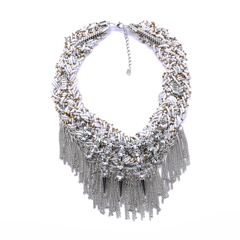 PPG&PGG Fashion Jewelry Luxury Brand Chain Rhhinestone Statement Beads Tassel Choker Bib Coller Necklaces
PPG&PGG Fashion Jewelry Luxury Brand Chain Rhhinestone Statement Beads Tassel Choker Bib Coller Necklaces