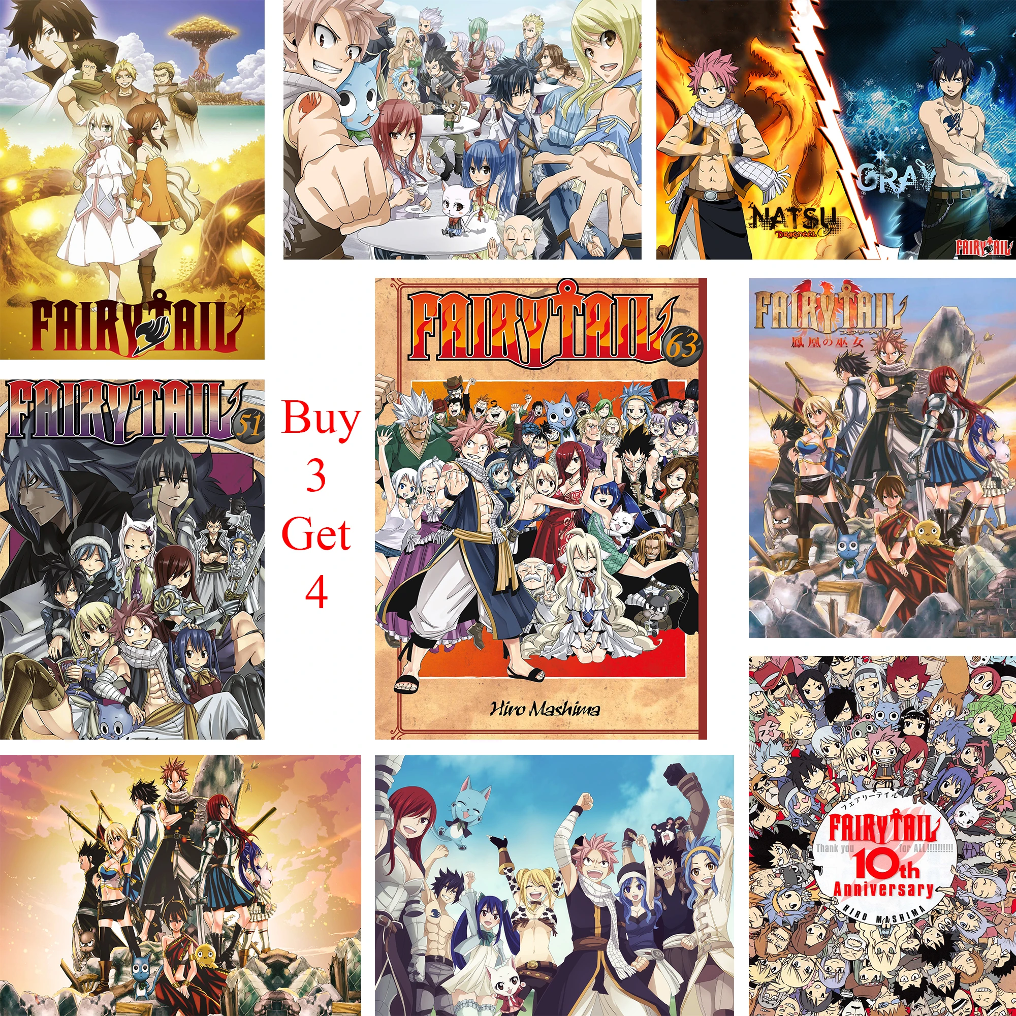 Fairy Tail Posters Anime Wall Stickers White Coated Paper Prints High Definition Home Decoration Livingroom Bedroom
Fairy Tail Posters Anime Wall Stickers White Coated Paper Prints High Definition Home Decoration Livingroom Bedroom