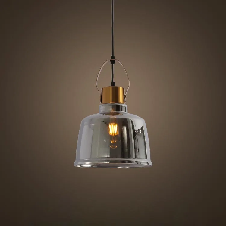 Smoke grey Glass Chandelier gold Bronze Restaurant Fashion Personality WROUGHT IRON Living room | Лампы и освещение