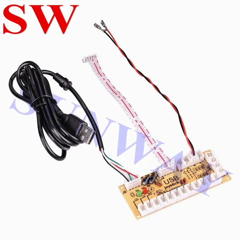 2 Players High Quality Arcade Joystick USB Encoder Arcade DIY Kits With Zippy Joystick Arcade Push Button for Games Jamma Parts