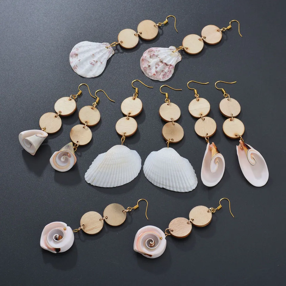 Big Strand Wood Shell Charming Statement Earrings for Women Beach Style Seashell Hanging Drop Earrings Bohemia Femme Bijoux Gift
Big Strand Wood Shell Charming Statement Earrings for Women Beach Style Seashell Hanging Drop Earrings Bohemia Femme Bijoux Gift