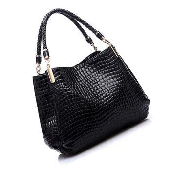 FGGS Hot Fashion Women Crocodile Pattern Leather Shoulder Bag Female Tote Handbag, Black
FGGS Hot Fashion Women Crocodile Pattern Leather Shoulder Bag Female Tote Handbag, Black