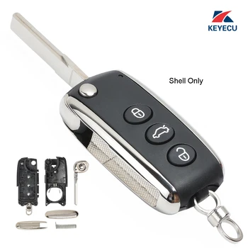 KEYECU Replacement Remote Car Key Shell Case Fob 3 Button for Bentley Contin*ental 2004-2014 / Mulsanne 2011-2014 / Arnage 2002-
KEYECU Replacement Remote Car Key Shell Case Fob 3 Button for Bentley Contin*ental 2004-2014 / Mulsanne 2011-2014 / Arnage 2002-