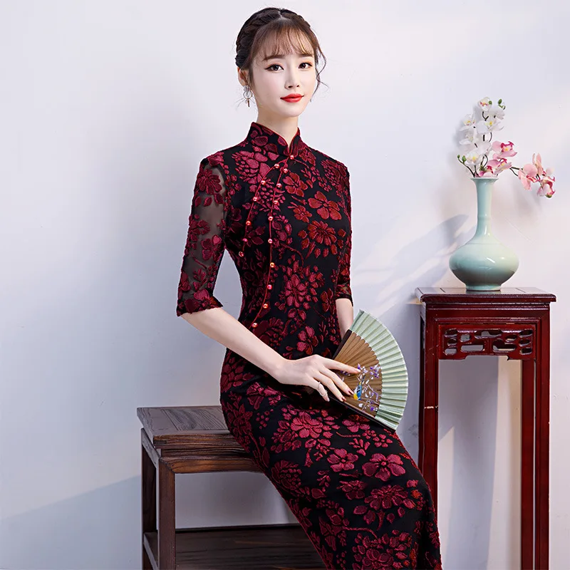 New Arrival Chinese Traditional Women Long Qipao Mandarin Collar Cheongsam Novelty Chinese Formal Dress Size S M L XL XXL 3XL
New Arrival Chinese Traditional Women Long Qipao Mandarin Collar Cheongsam Novelty Chinese Formal Dress Size S M L XL XXL 3XL