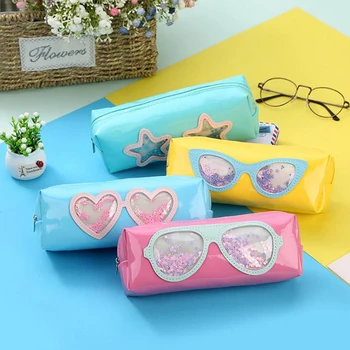 1 Pcs Novelty Sequins Love Heart Star Glasses Pencil Case for School Zipper Pen Pencil Bags Cosmetic Bag Stationery Supply
1 Pcs Novelty Sequins Love Heart Star Glasses Pencil Case for School Zipper Pen Pencil Bags Cosmetic Bag Stationery Supply