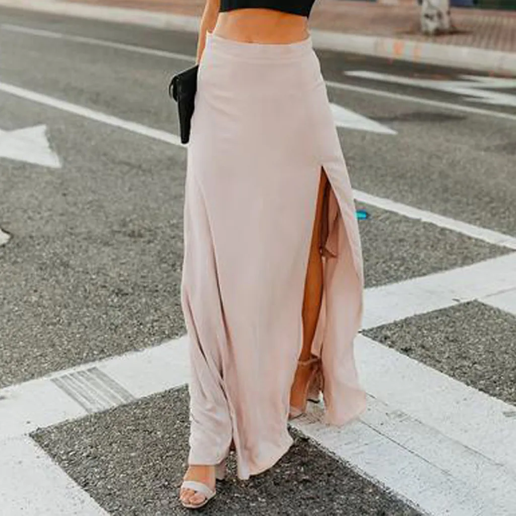 Women's Sexy High Waist Chiffon Solid Flowy Vintage Side Split Long Faldas Mujer Moda Maxi Bottom Skirts Korean Style Casual
Women's Sexy High Waist Chiffon Solid Flowy Vintage Side Split Long Faldas Mujer Moda Maxi Bottom Skirts Korean Style Casual