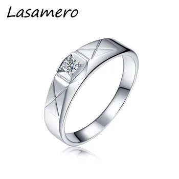 LASAMERO Rings for Men 0.104CT Round Cut Natural Diamond Ring 18k White Gold Engagement Wedding Ring
LASAMERO Rings for Men 0.104CT Round Cut Natural Diamond Ring 18k White Gold Engagement Wedding Ring