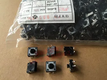 Imported Korea 12*12*7.3 Tact Switch Square Head Plastic Surface 4 Pins Micro Reset Switch
Imported Korea 12*12*7.3 Tact Switch Square Head Plastic Surface 4 Pins Micro Reset Switch