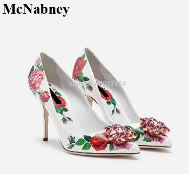 Printing Rhinestone Flower Women Shoes Slip-On Shallow Fashion Party Pointed Toe Pumps Stiletto Heel Spring/Autumn Women Shoes
Printing Rhinestone Flower Women Shoes Slip-On Shallow Fashion Party Pointed Toe Pumps Stiletto Heel Spring/Autumn Women Shoes