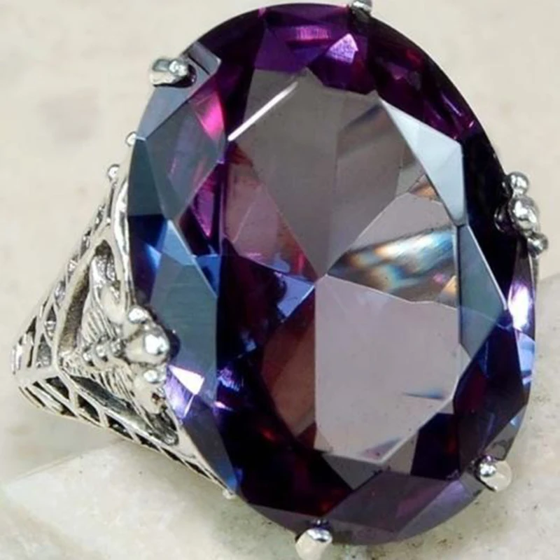 New Fashion Oval Big Purple Stone AAA Crystal Cubic Zircon Silver Color Engagement Rings for Women Wedding Party Rings Z1H567
New Fashion Oval Big Purple Stone AAA Crystal Cubic Zircon Silver Color Engagement Rings for Women Wedding Party Rings Z1H567