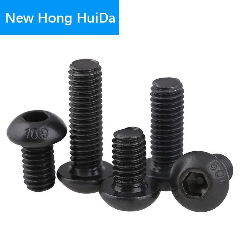 Hex Head Button Socket Cap Screw Allen Hexagon Thread Metric Round Head Machine Mushroom Bolt Black Alloy Steel 10.9 Grade M3
Hex Head Button Socket Cap Screw Allen Hexagon Thread Metric Round Head Machine Mushroom Bolt Black Alloy Steel 10.9 Grade M3