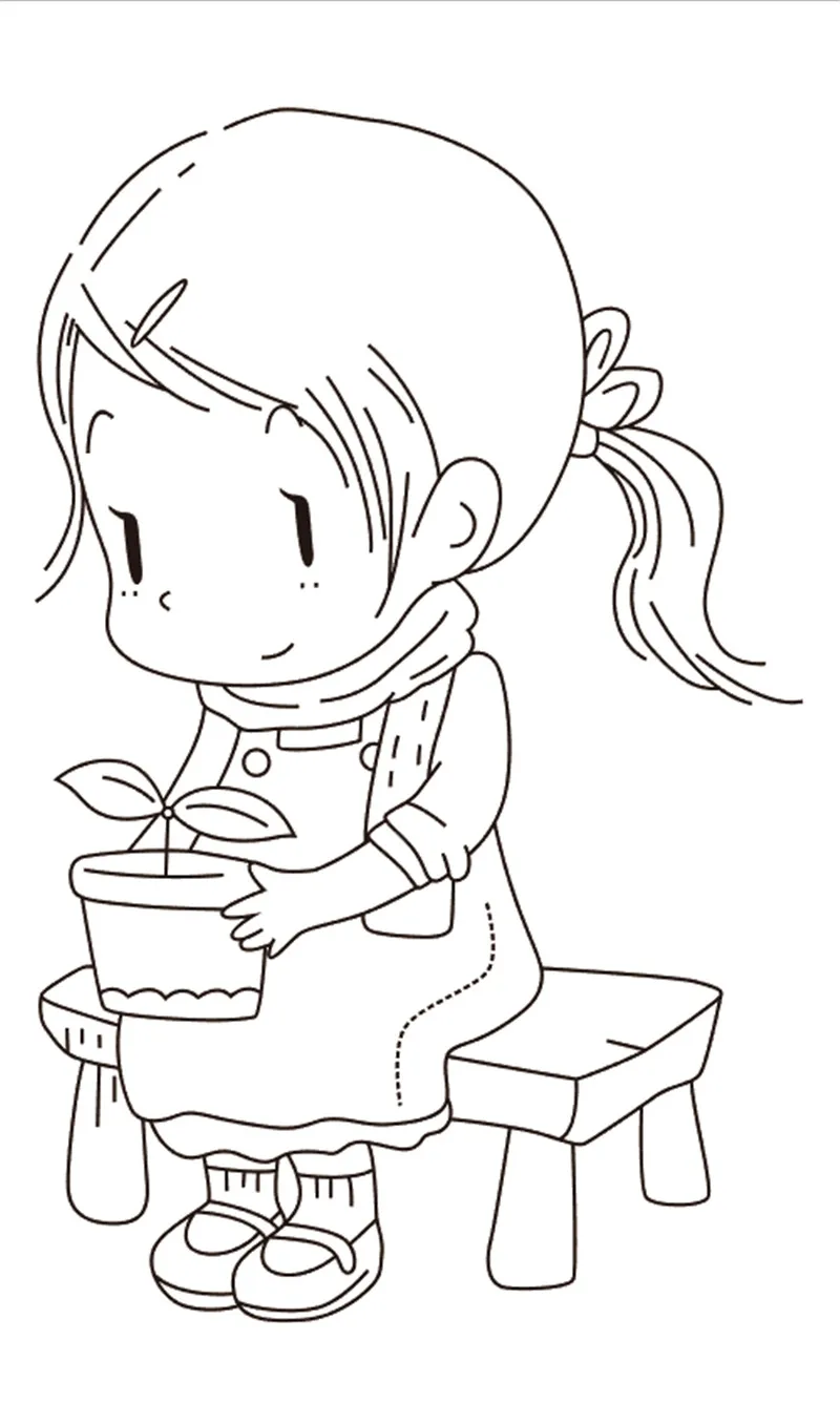 10x6 Girl looking at flower pot Transparent Clear Silicone Stamp Seal for DIY scrapbooking photo album Decorative clear stamp
10x6 Girl looking at flower pot Transparent Clear Silicone Stamp Seal for DIY scrapbooking photo album Decorative clear stamp