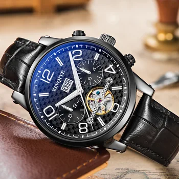 Genuine Watch Men's Automatic Mechanical Watch Waterproof Tourbillon Leather Luminous Hollow Men's Watch Relogio Masculino
Genuine Watch Men's Automatic Mechanical Watch Waterproof Tourbillon Leather Luminous Hollow Men's Watch Relogio Masculino