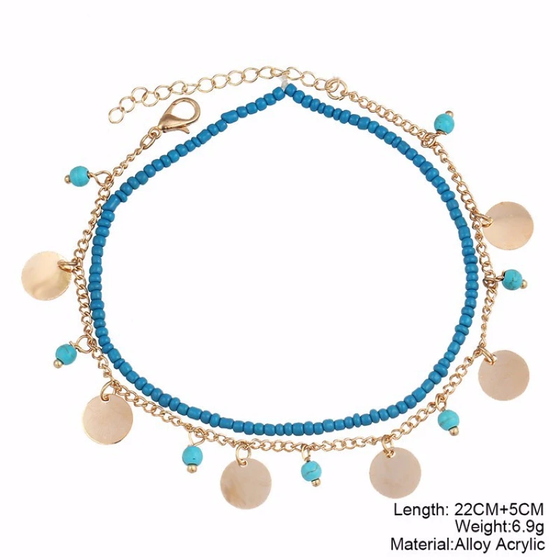 QianBei New Bohemian Blue Stones Beaded Round Bead Bracelet Bangles Ankle Chain For Men Women Jewelry Gifts
QianBei New Bohemian Blue Stones Beaded Round Bead Bracelet Bangles Ankle Chain For Men Women Jewelry Gifts