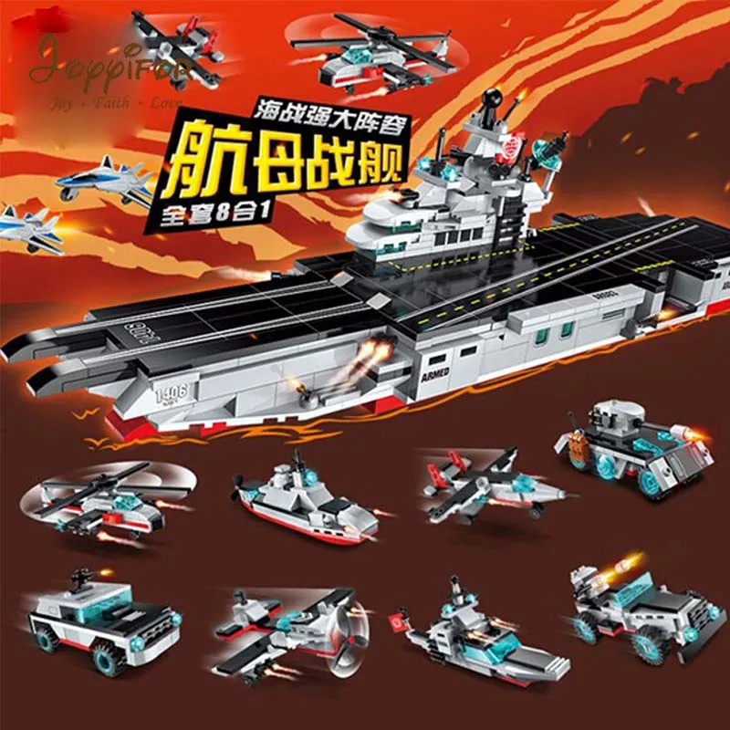 Joyyifor 8 IN 1 Aircraft carrierINGlys battleship Armor vehicke F-100frigate HummerH3 LegoINGlys Building Blocks children Toys
Joyyifor 8 IN 1 Aircraft carrierINGlys battleship Armor vehicke F-100frigate HummerH3 LegoINGlys Building Blocks children Toys