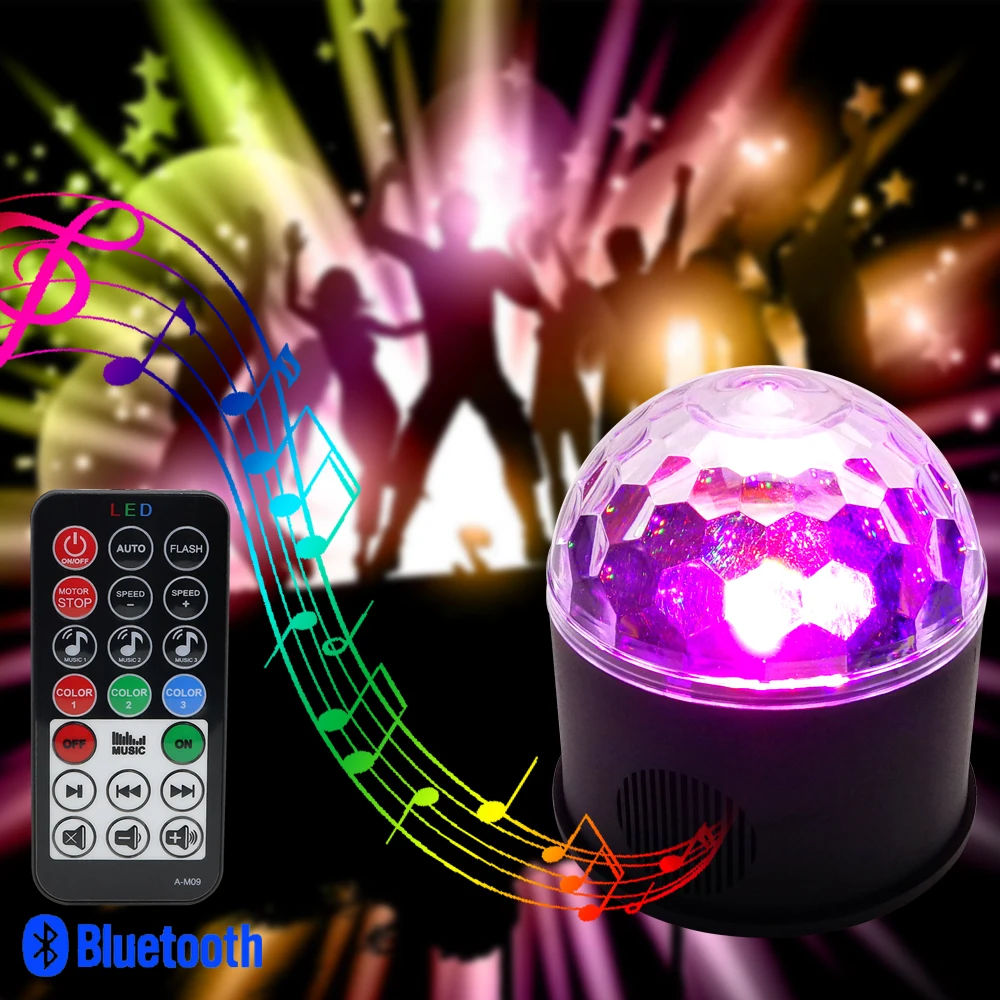 9W DJ Stage Light Laser Projection Lamp 9 color LED Bluetooth Speaker Disco Ball Light with Mp3 Player Prom Laser Party Light
9W DJ Stage Light Laser Projection Lamp 9 color LED Bluetooth Speaker Disco Ball Light with Mp3 Player Prom Laser Party Light