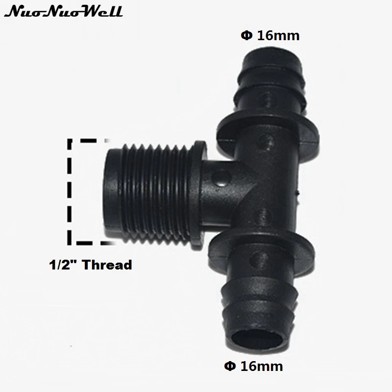 12pcs 1/2" Thread To 16mm 16 PE Water Pipe Garden Hose Barbed Tee Connectors Micro Irrigation Hose Fittings
12pcs 1/2" Thread To 16mm 16 PE Water Pipe Garden Hose Barbed Tee Connectors Micro Irrigation Hose Fittings