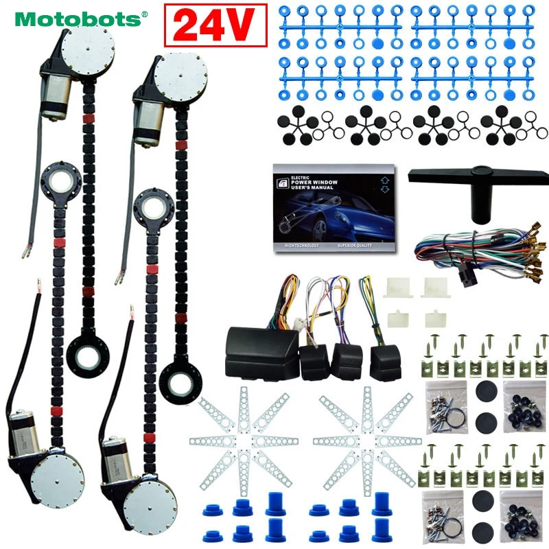 MOTOBOTS 1Set DC24V Car/Truck Universal 4 Doors Electronice Power Window kits With 8pcs/Set Swithces & Harness
MOTOBOTS 1Set DC24V Car/Truck Universal 4 Doors Electronice Power Window kits With 8pcs/Set Swithces & Harness