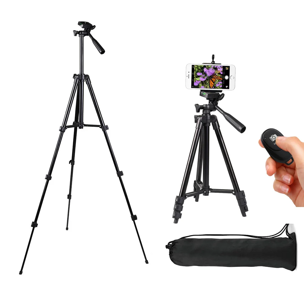 Universal Portable Tripod 4 Sections+Phone Holder For Canon Sony For Nikon Compact Camera for iPhone Samsung Huawei Smartphone
Universal Portable Tripod 4 Sections+Phone Holder For Canon Sony For Nikon Compact Camera for iPhone Samsung Huawei Smartphone