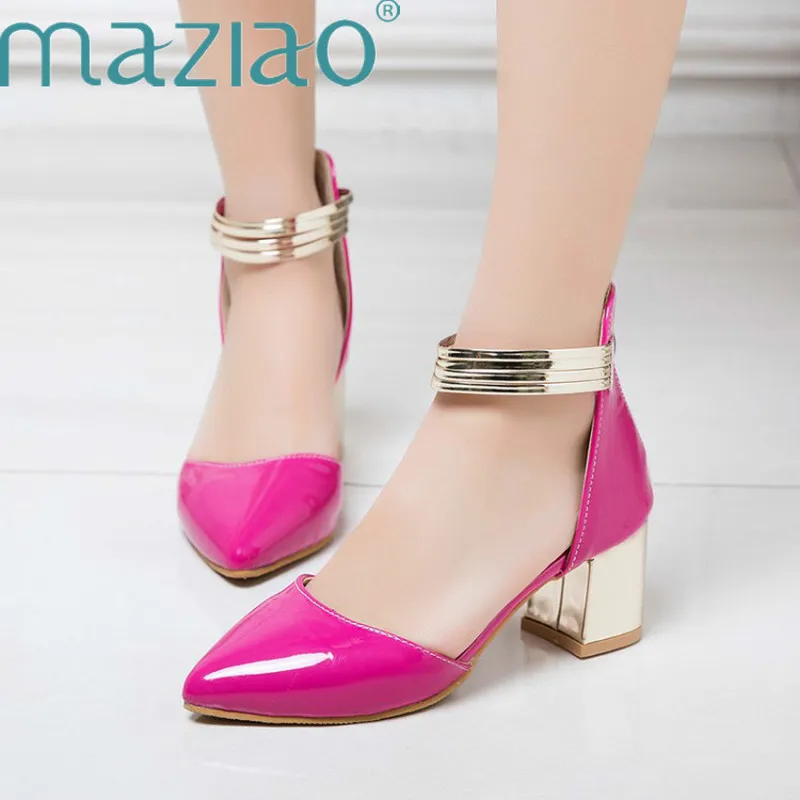 Women Pumps Thick High Heels D Orsay Two-Piece Shoes Woman Patent Leather Pointed Toe Heels Shoes Black Beige Rose Yellow MAZIAO
Women Pumps Thick High Heels D Orsay Two-Piece Shoes Woman Patent Leather Pointed Toe Heels Shoes Black Beige Rose Yellow MAZIAO
