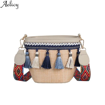 Aelicy Women's Small Vintage Straw Ethnic Style Ribbon Tassel Messenger Bag Fashion Versatile Shoulder Bag Crossbody Bag New
Aelicy Women's Small Vintage Straw Ethnic Style Ribbon Tassel Messenger Bag Fashion Versatile Shoulder Bag Crossbody Bag New