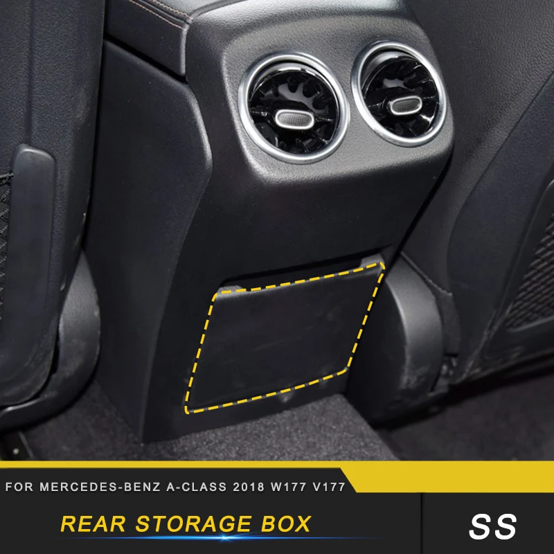 

Auto Car Rear Storage Box Trim Frame Sticker Cover Accessories for Mercedes-Benz A-Class 2018 W177 V177